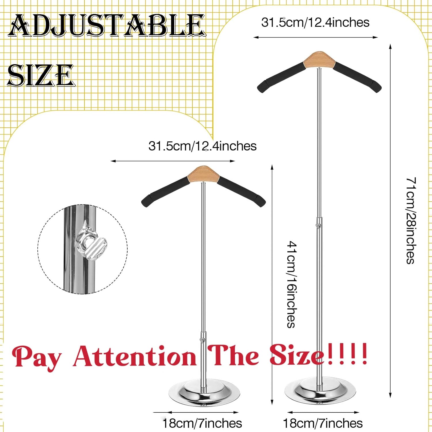Pantalla de camiseta ajustable para niños, soporte de hombro flexible, estante...