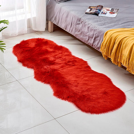 Alfombra de piel sintética ultrasuave de 2 x 5 pies, 17 colores de piel de