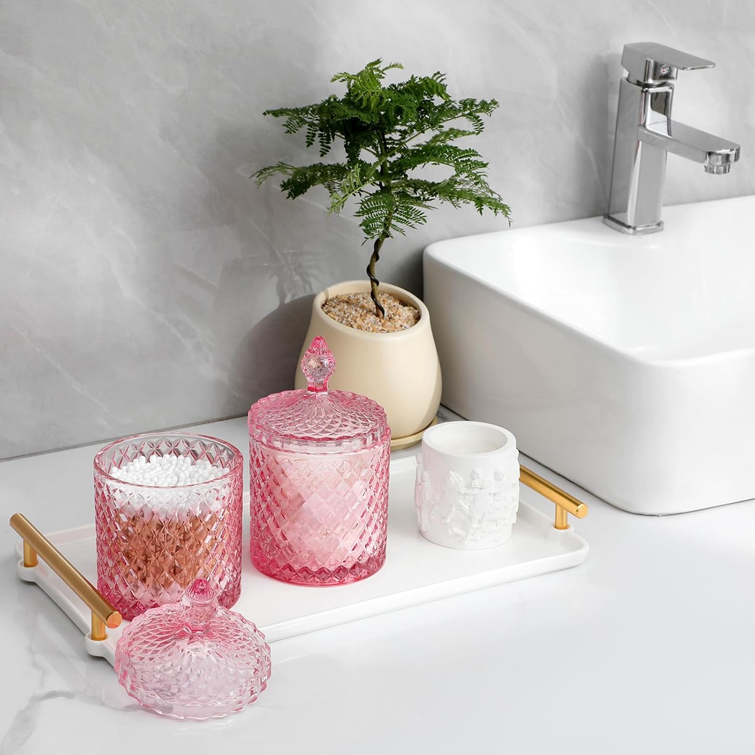 Paquete de 2 tarros de vidrio con tapa para decoración de dispensador de