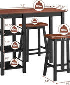 Giantex Juego de comedor de 3 piezas, juego de mesa completamente de madera con