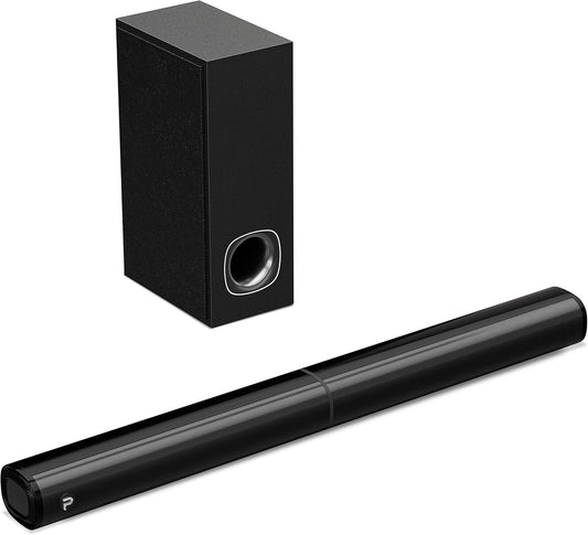 Barra de sonido para TV, barra de sonido PHEANOO 2.1 CH con subwoofer, HDMI...