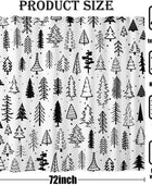Cortina de ducha para árbol de Navidad, color blanco y negro, juego de cortinas...