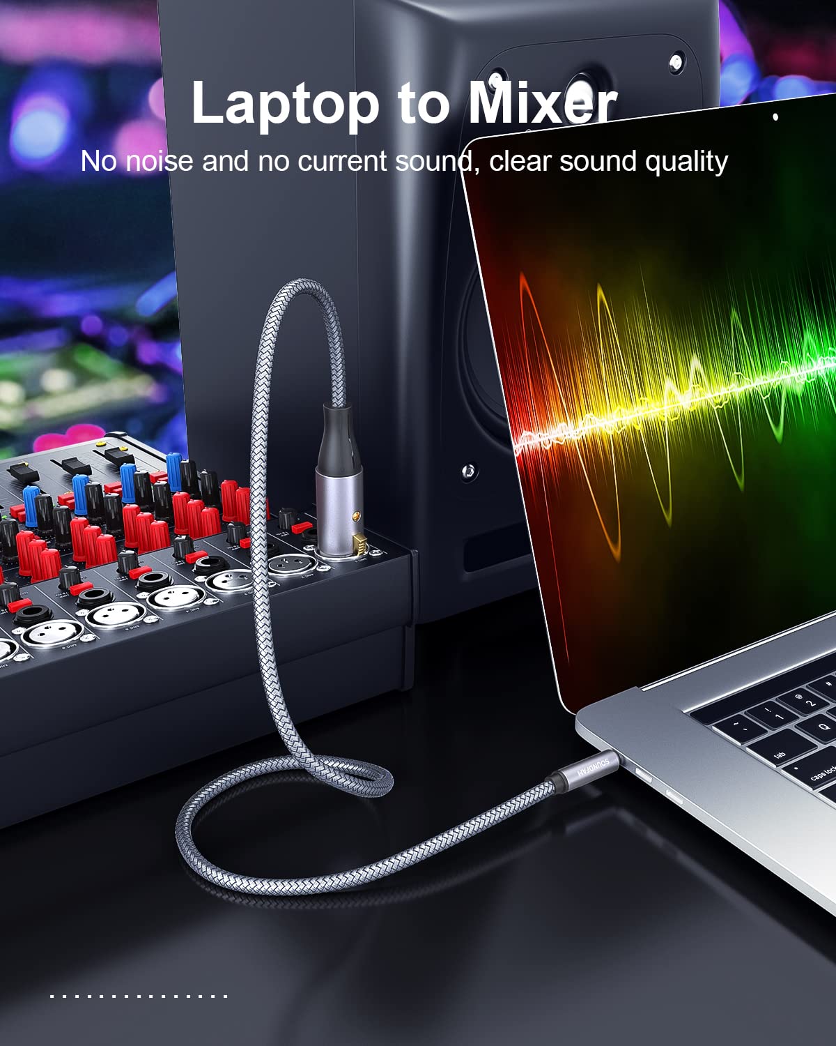 Cable XLR a 0.138 in, cable de micrófono de 10 pies3 M, desequilibrado de 18 de...