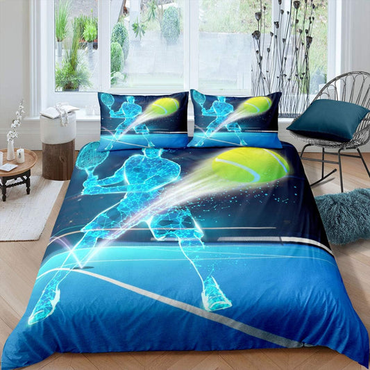 Erosebridal Funda de edredón de pelota de tenis para adolescentes, juego de...