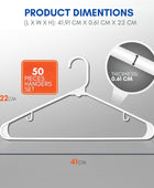SereneLife Juego de 50 perchas de plástico que ahorran espacio, resistentes,...