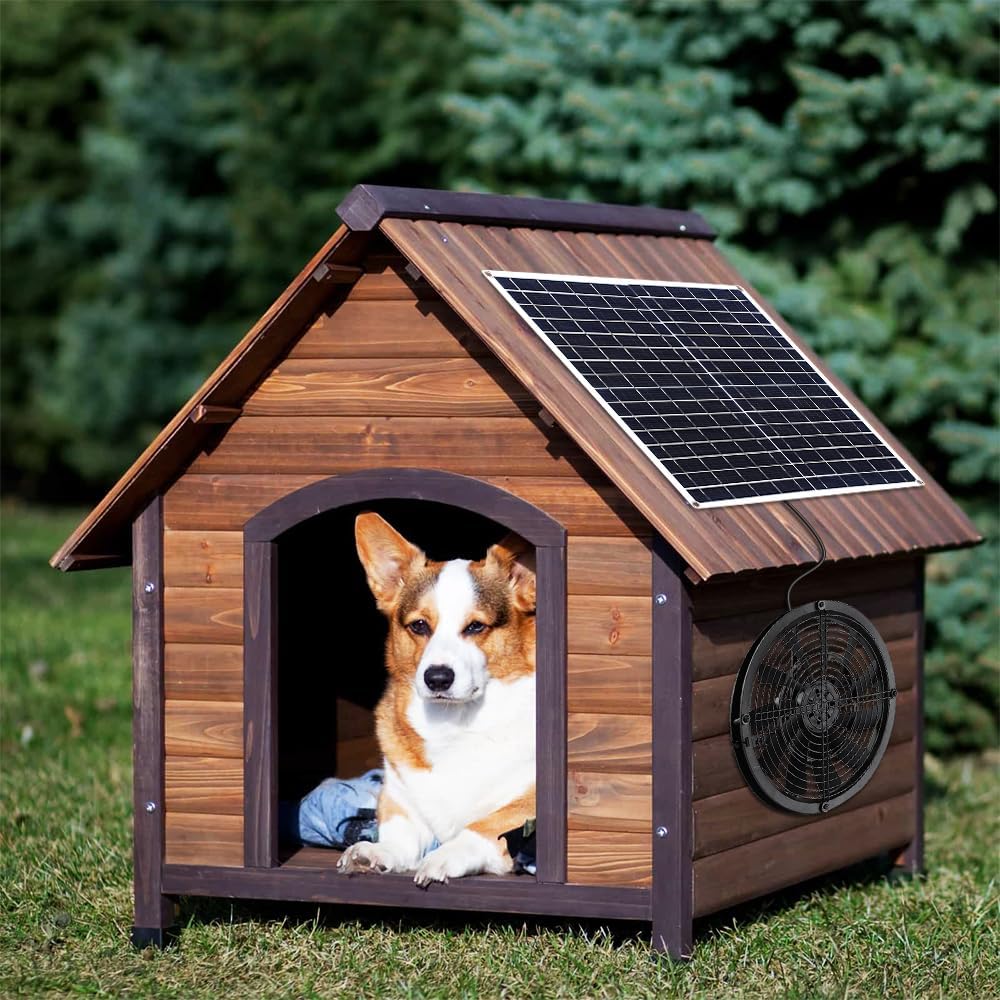 SUNYIMA Ventilador solar, 20 W, resistente a la intemperie, ventilador solar...