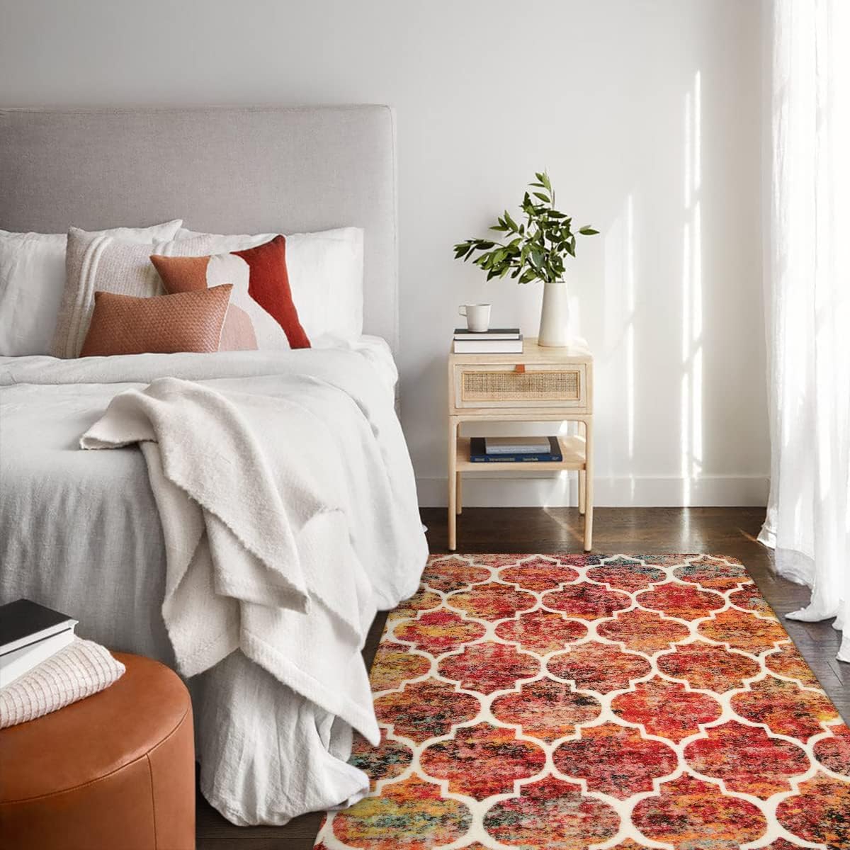 Lahome - Alfombra marroquí, lavable, antideslizante, decorativa, pequeña,...