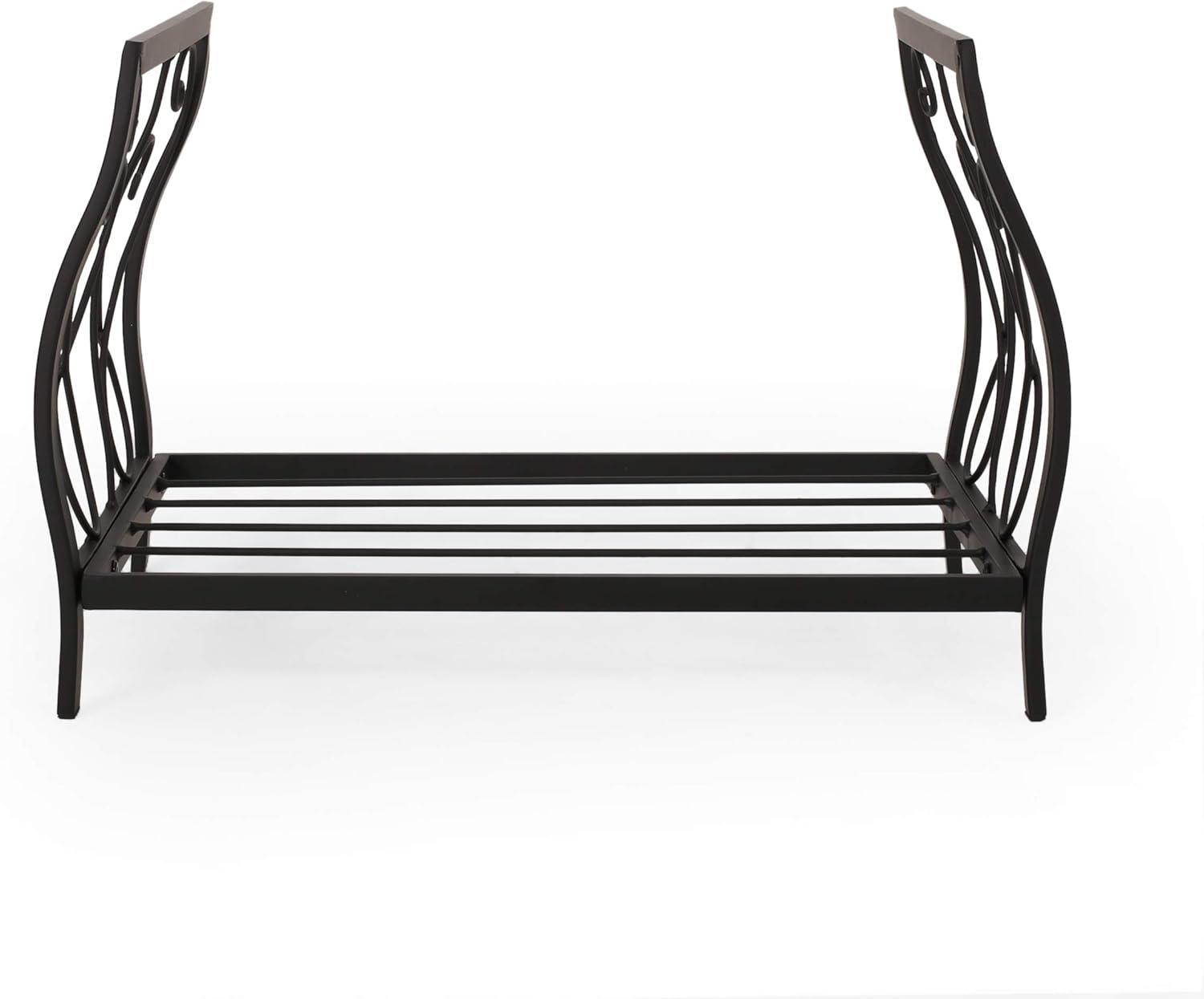 Christopher Knight Home Janice Estante para troncos, color negro mate