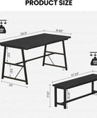 Juego de mesa de comedor de 3 piezas para 4-6, juego de mesa de desayuno de 55