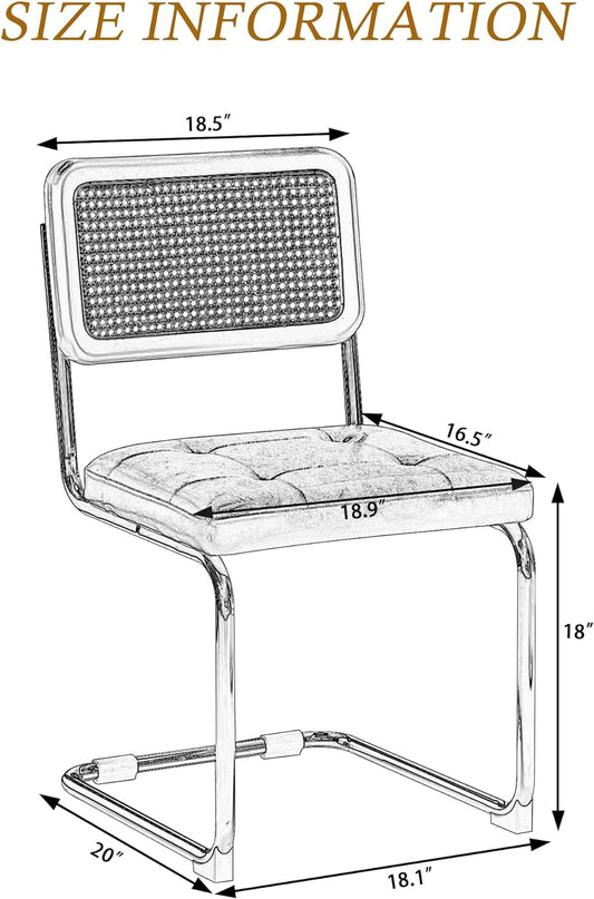 Juego de 2 sillas de comedor modernas de mediados de siglo, silla decorativa