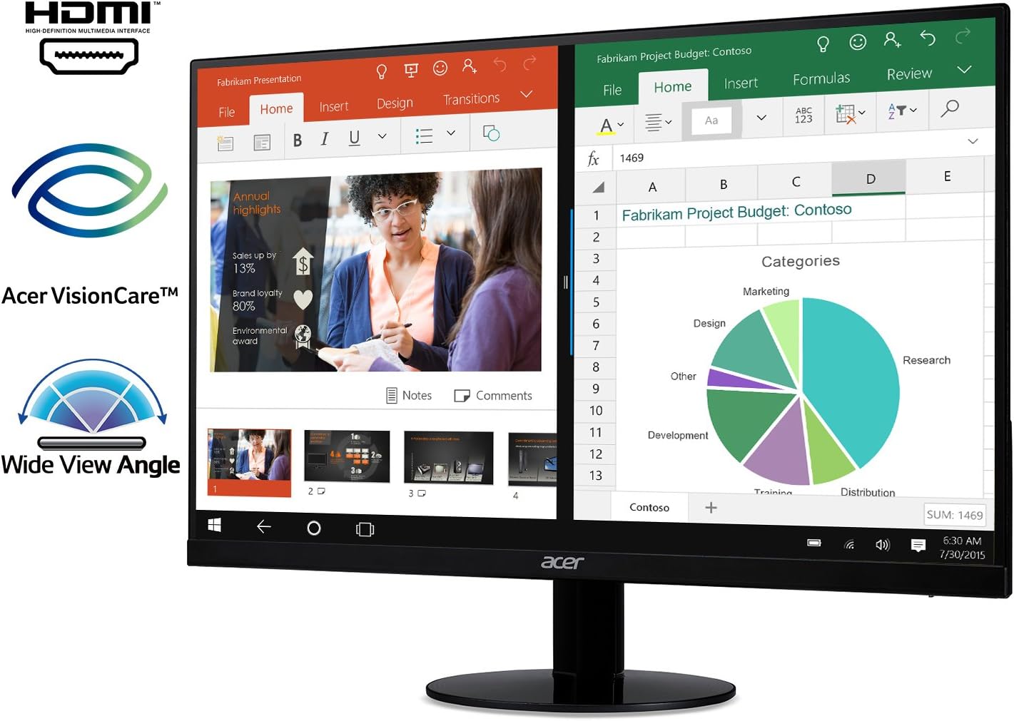 Acer SB220Q bi - Monitor de 21.5 pulgadas Full HD (1920 x 1080), monitor IPS...