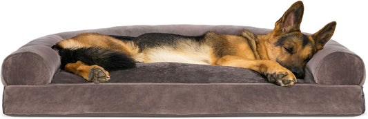 Furhaven - Cama para perros, cojín de almohada tradicional sofá y colchón de...