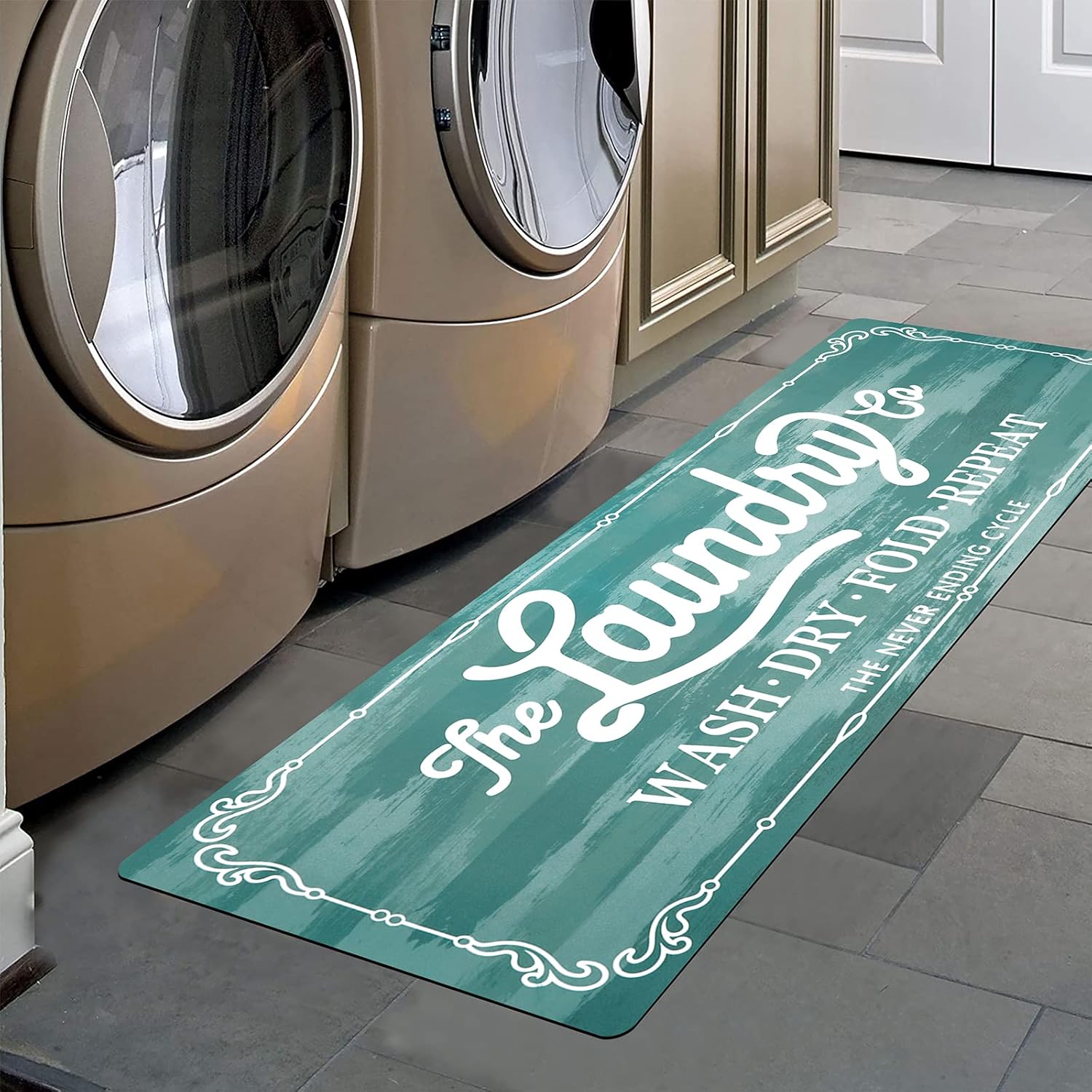 Pauwer Alfombra de estilo rústico de 20 x 48 pulgadas, antideslizante, para...