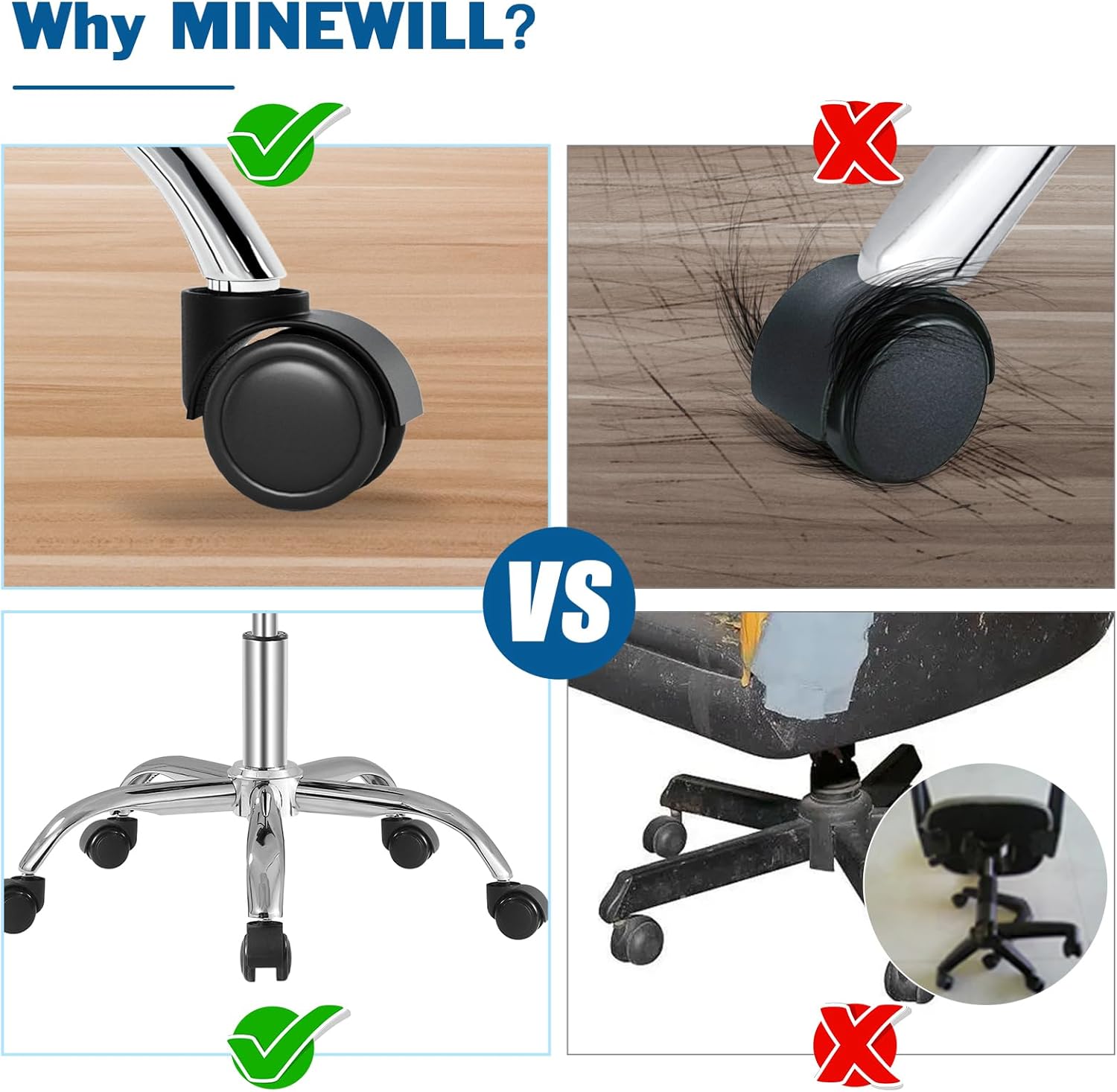 Minewill Taburete ergonómicosilla de montar profesional, taburete ajustable con...