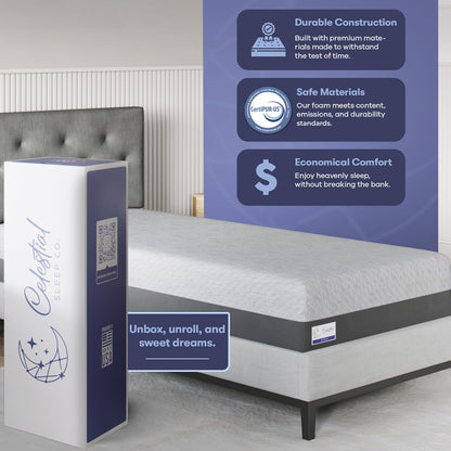 Colchón de espuma viscoelástica premium, cama en una caja, 12 pulgadas suave,