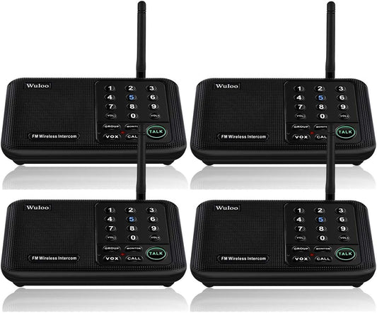 Wuloo Intercomunicadores inalámbricos para el hogar, rango de 5280 pies, 10...