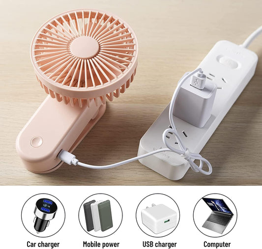 Mini ventilador portátil con clip, ventilador de cochecito con batería USB...