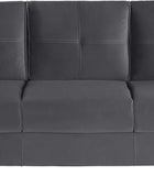 Lexicon Morgan - Sofá de terciopelo de 80 pulgadas de ancho, color gris