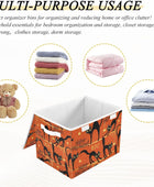 GAIGEO Halloween Black Cat Collapsable Storage Cubes, Closet Organizers,...