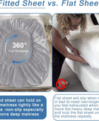 Bedecor Sábana bajera de bolsillo extra profundo tamaño Queen solo para colchón...