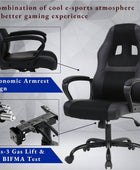 Silla ergonómica para videojuegos, 250 libras, respaldo alto, silla de...