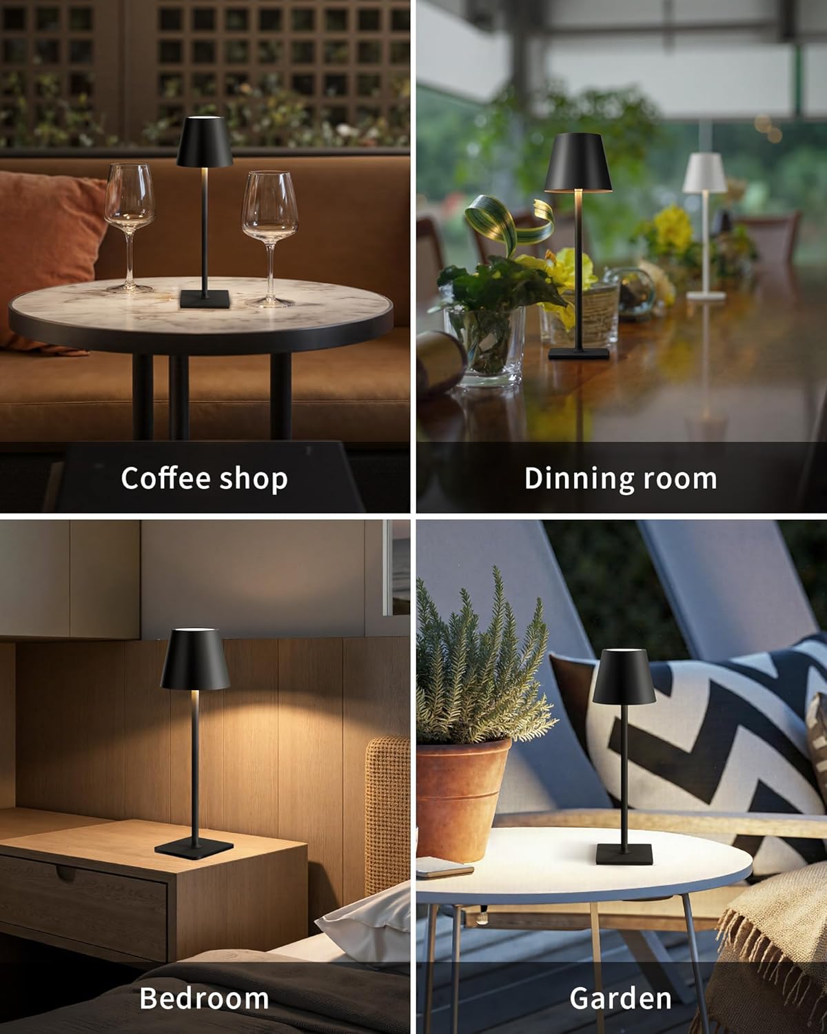 Paquete De 2 Lámparas De Mesa Inalámbricas, KDG