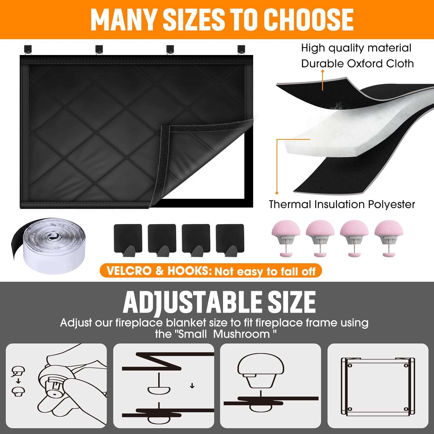 Funda para chimenea, tapón de chimenea para pérdida de calor, manta bloqueadora...