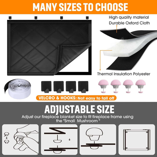 Funda para chimenea, tapón de chimenea para pérdida de calor, manta bloqueadora...