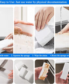 Borrador de esponja mágica, paquete de 32 almohadillas de espuma de esponja de