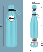 Botella de agua Diversion Safe Botella de acero inoxidable azul con