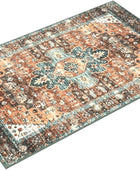 Moynesa Alfombra ultrafina lavable vintage de 3 x 5 pies, estilo bohemio,...
