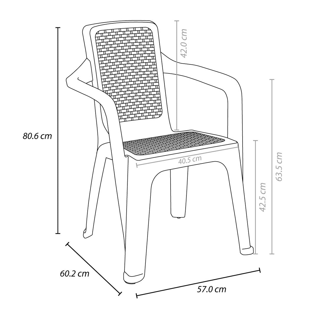 Silla Eterna con Brazos Paga 12 Lleva 13 Wengue