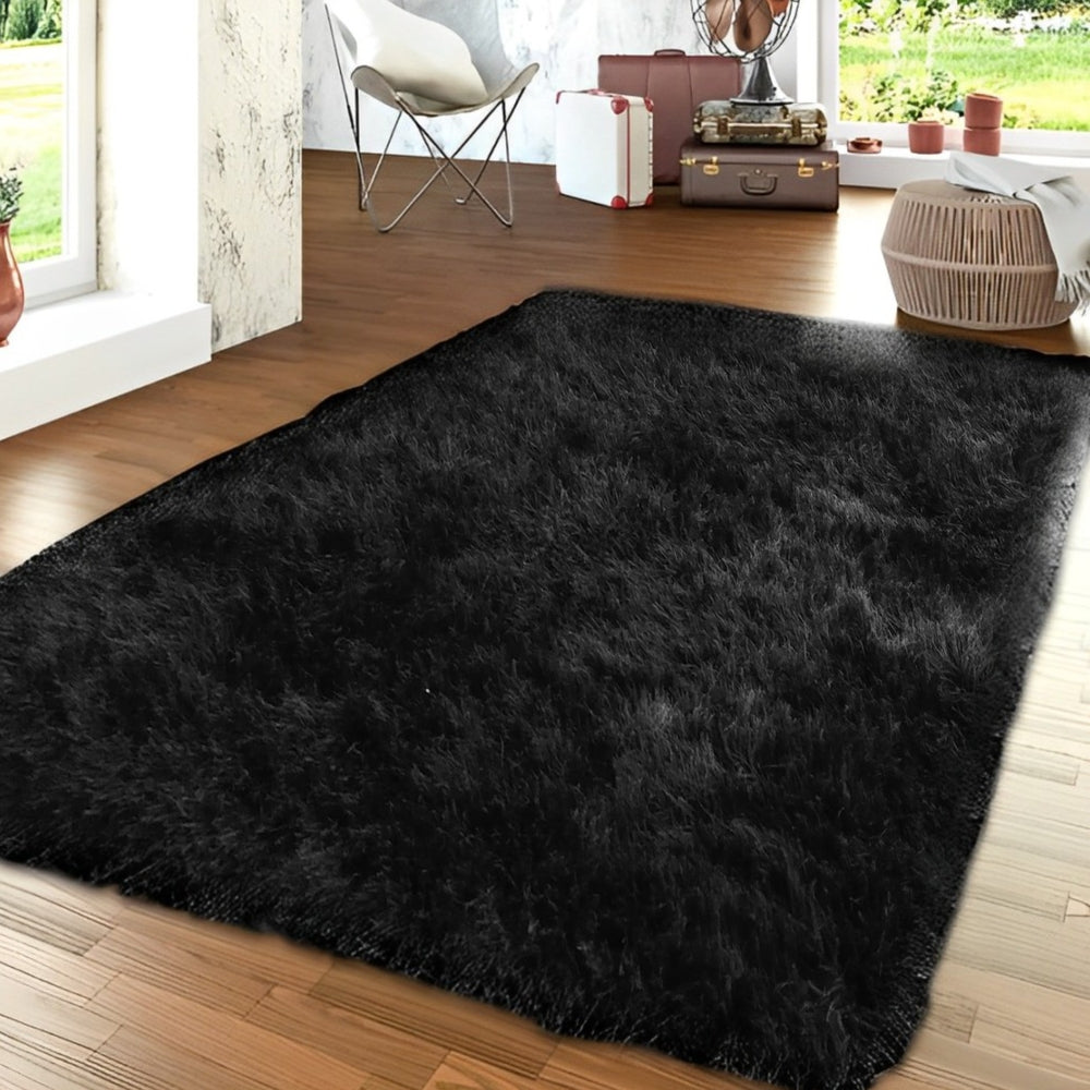 Alfombra Peluda Beng 120X170 Cm Negro