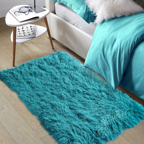 Alfombra Peluda Beng 60X110 Cm Turquesa