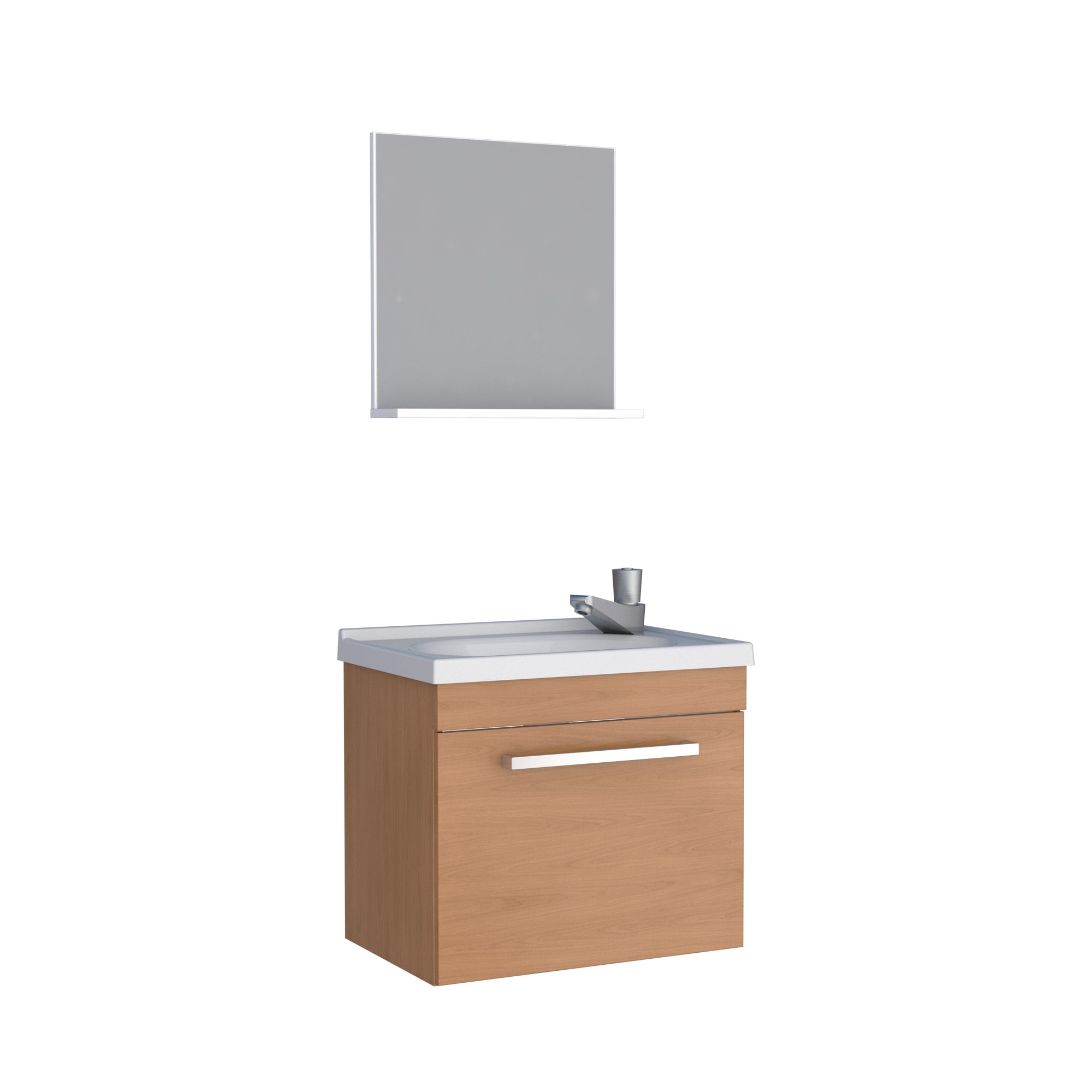 Mueble para Baño Ágata Jequitiba con Lavamanos y Espejo