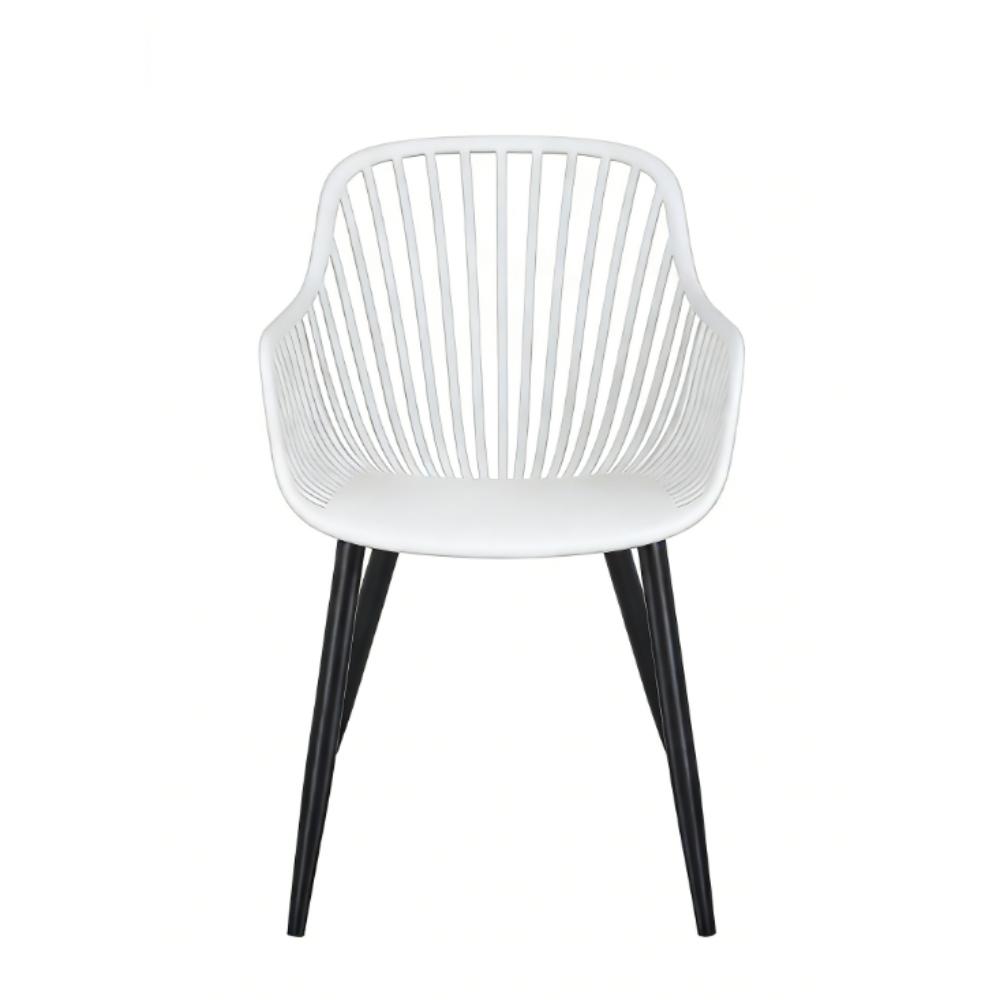 Silla Victoria, Blanco, Con espaldar minimalista y diseño moderno