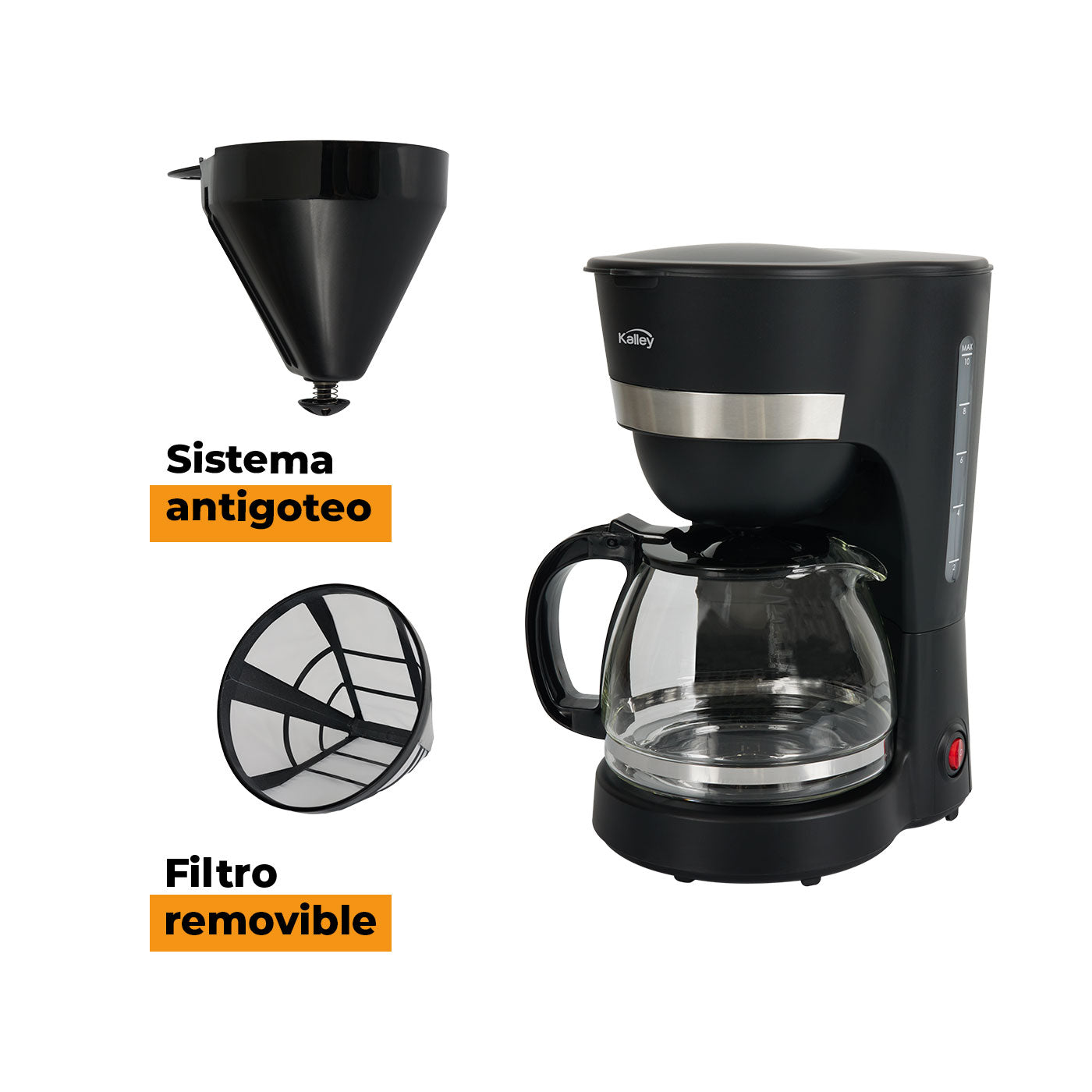 Cafetera Kalley K-Cn10, Negro