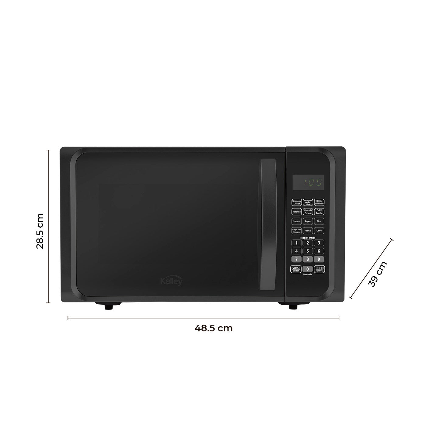 Horno Micro Kalley 0.9 K-Mw09n, Negro