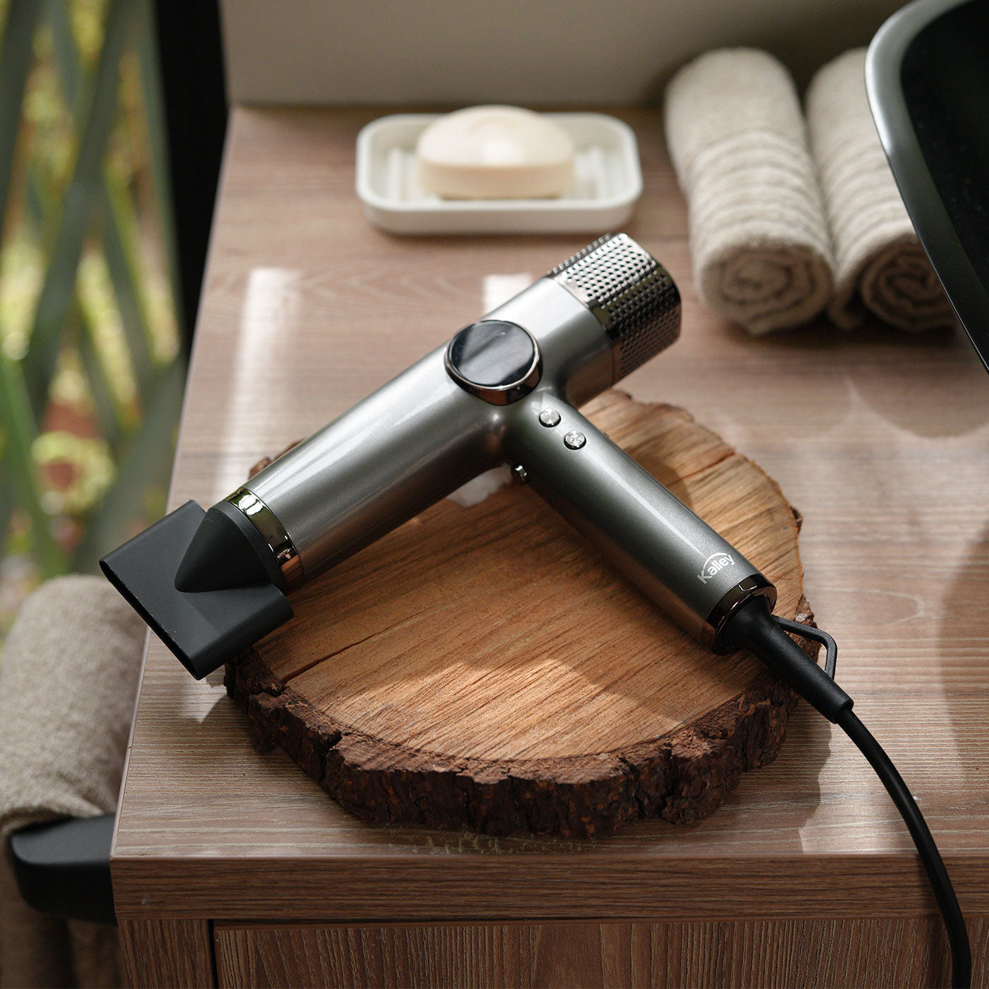 Secador Kalley Lcd K-Sav, Plateado