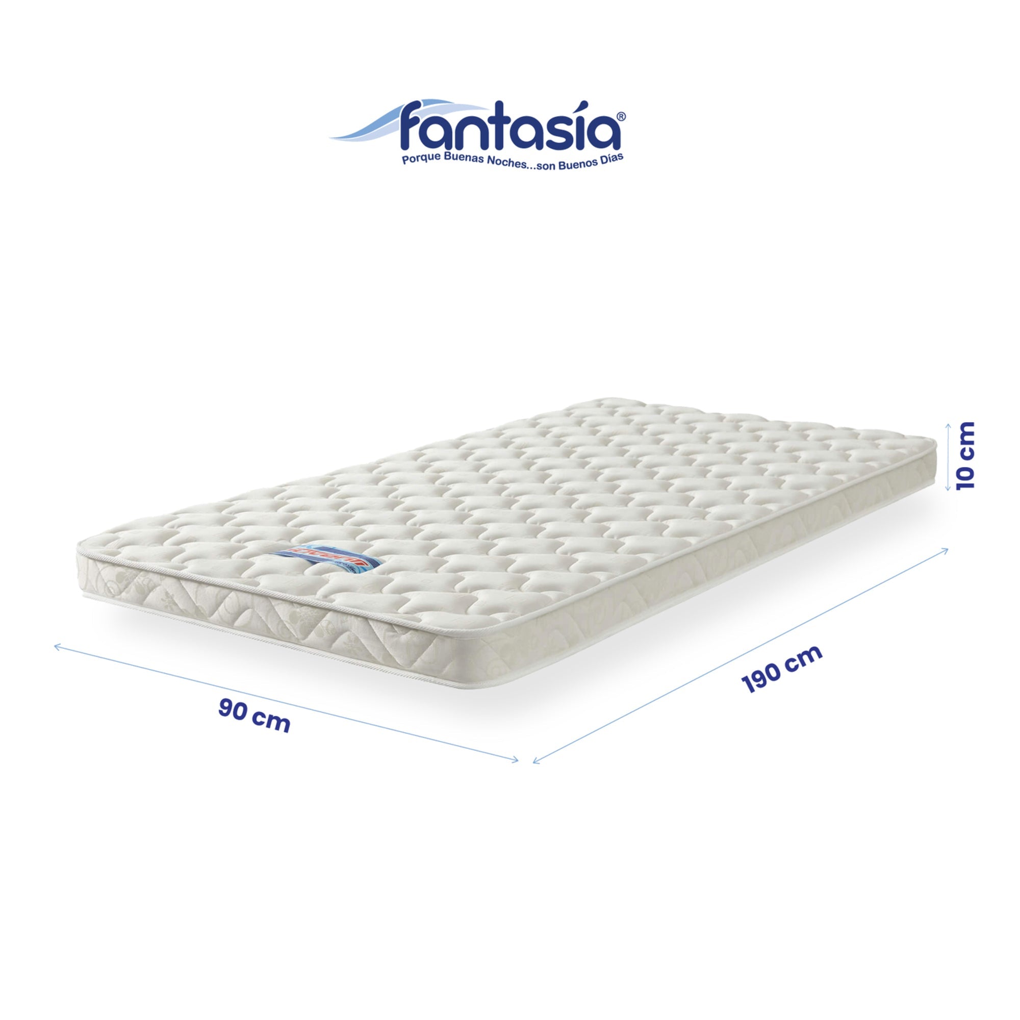 Colchóneta Juventi Sin Resorte de 90X190X10 Cm Marca Fantasía
