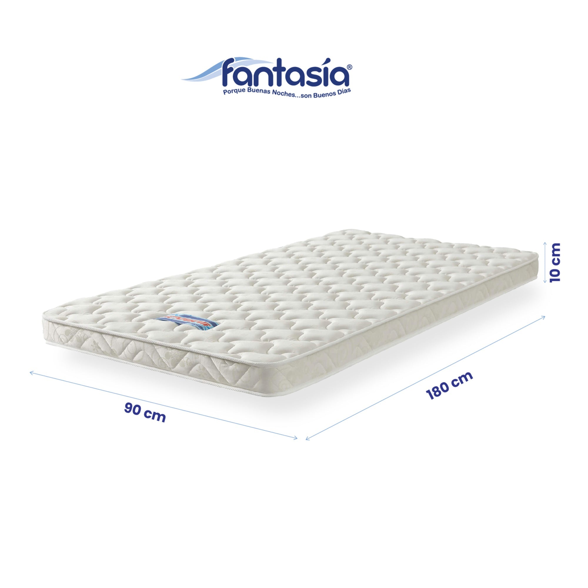 Colchóneta Juventi Sin Resorte de 90X180X10 Cm Marca Fantasía