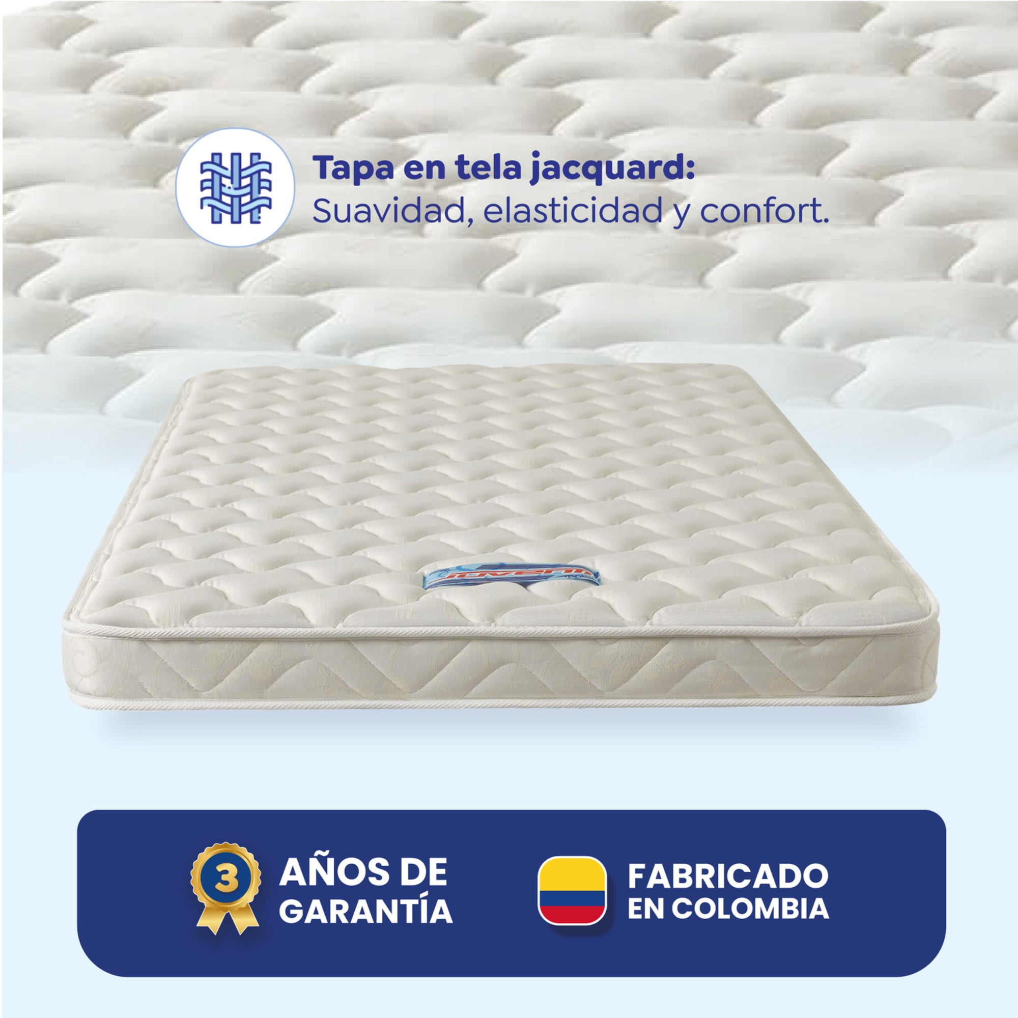 Colchóneta Juventi Sin Resorte de 90X180X10 Cm Marca Fantasía