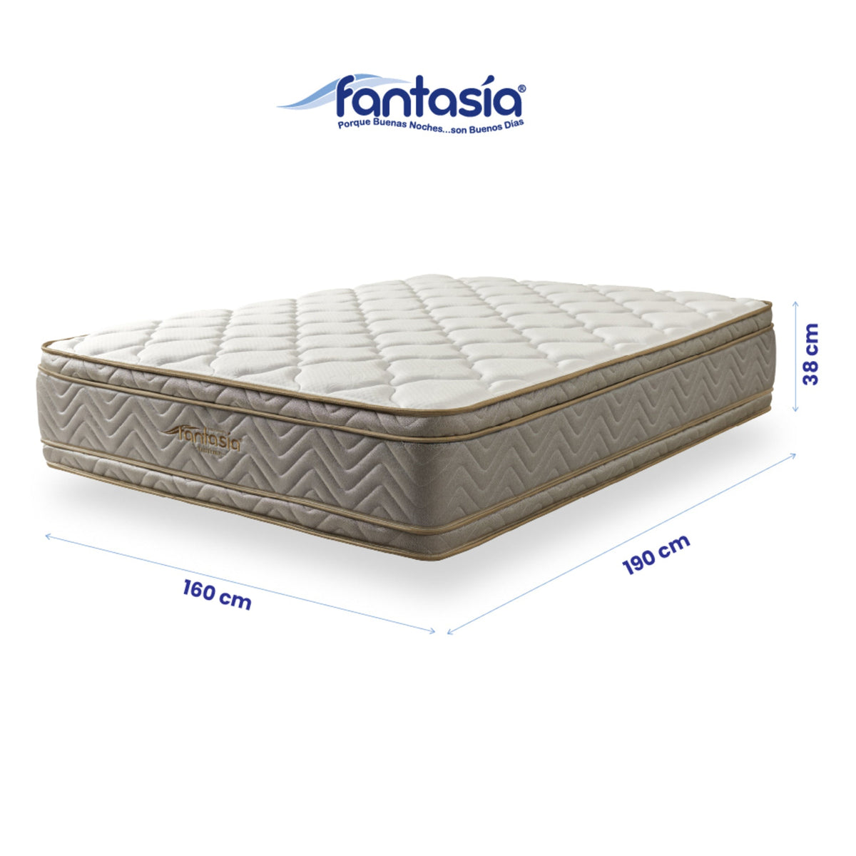 Colchón Optims Queen de 160X190 Cm Marca Fantasía