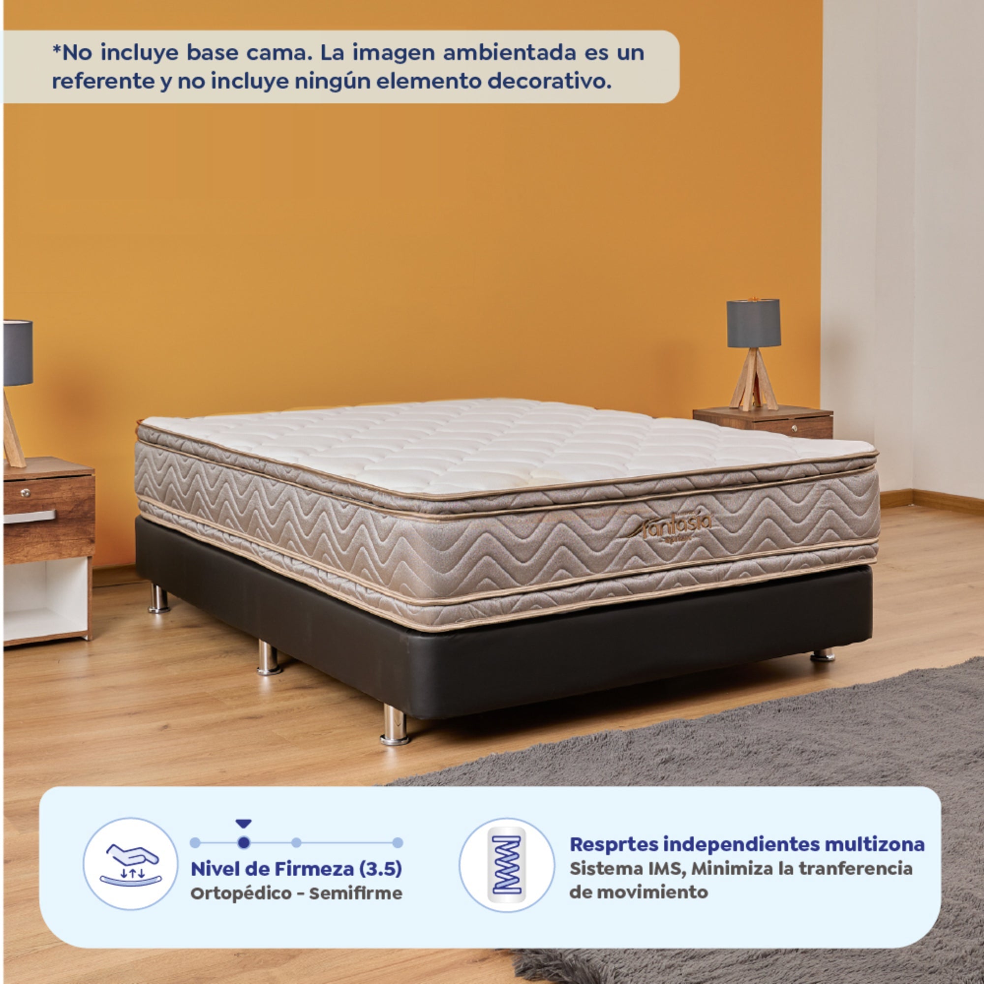 Colchón Optims Queen de 160X190 Cm Marca Fantasía