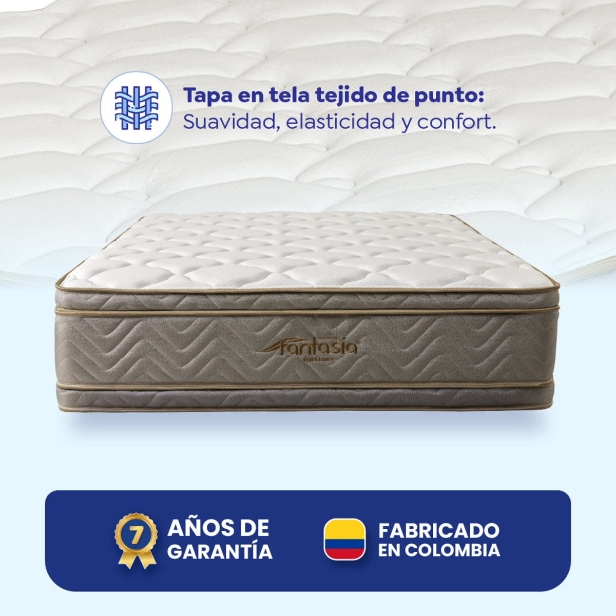 Colchón Optims Queen de 160X190 Cm Marca Fantasía
