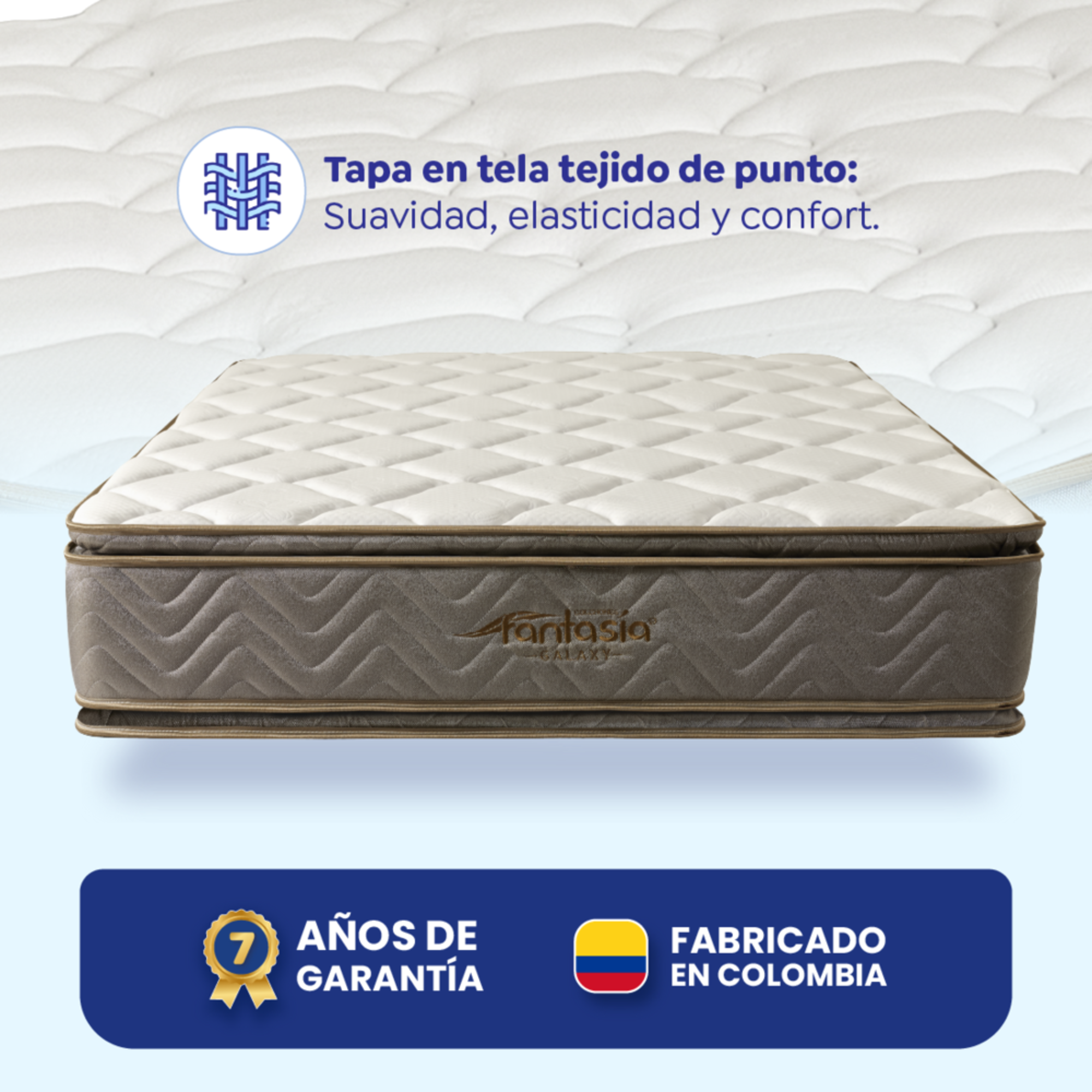 Colchón Galaxy Semi Doble de 120X190 Cm Marca Fantasía