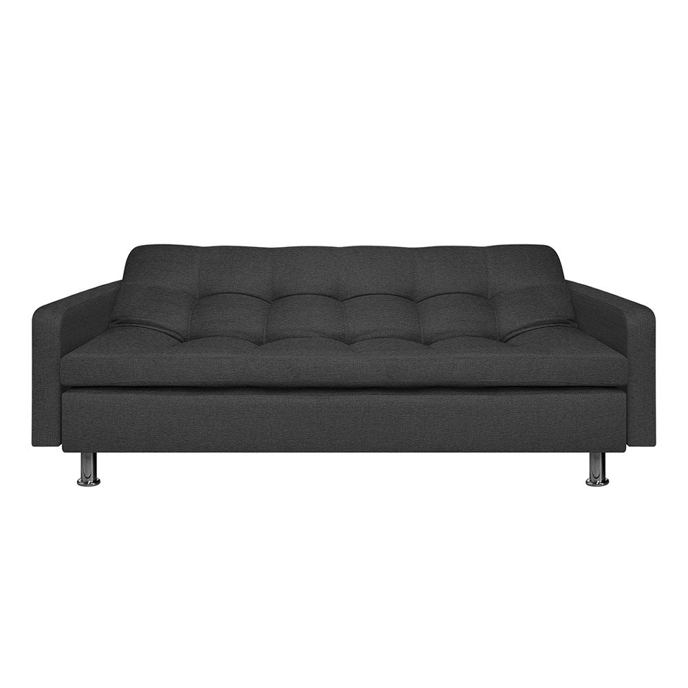 Sofa Cama Sofhie Tela, Color Gris Oscuro