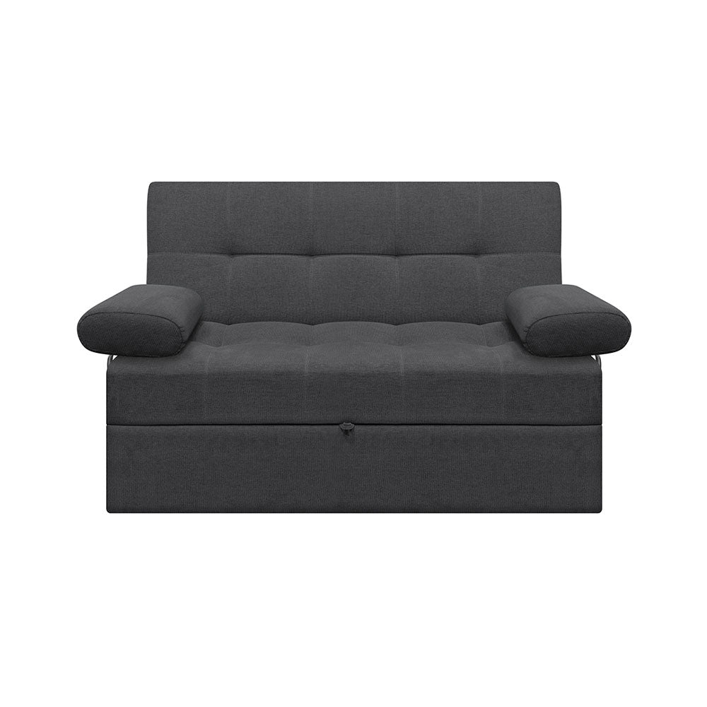 Sofa Cama Angela Con Brazos Antifluido, Color Gris