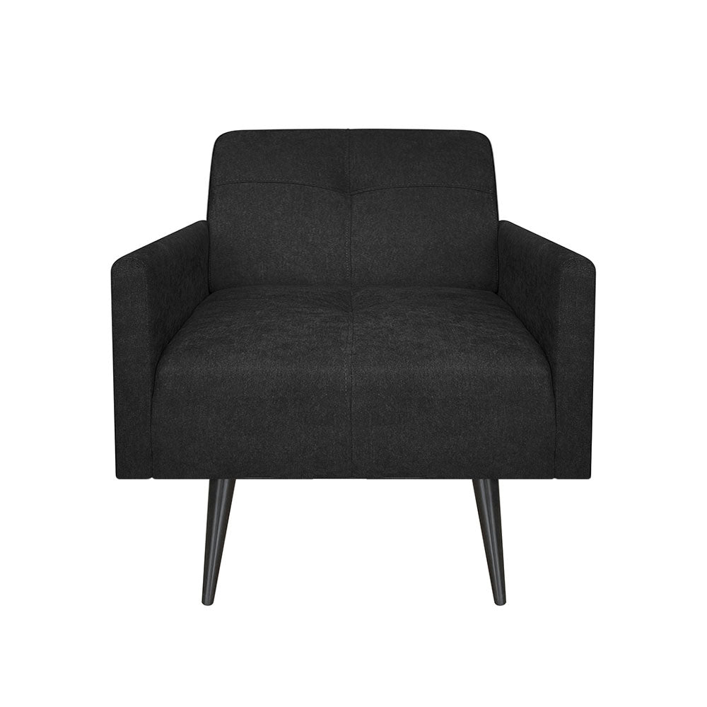 Poltrona Serrano Tela, Color Negro