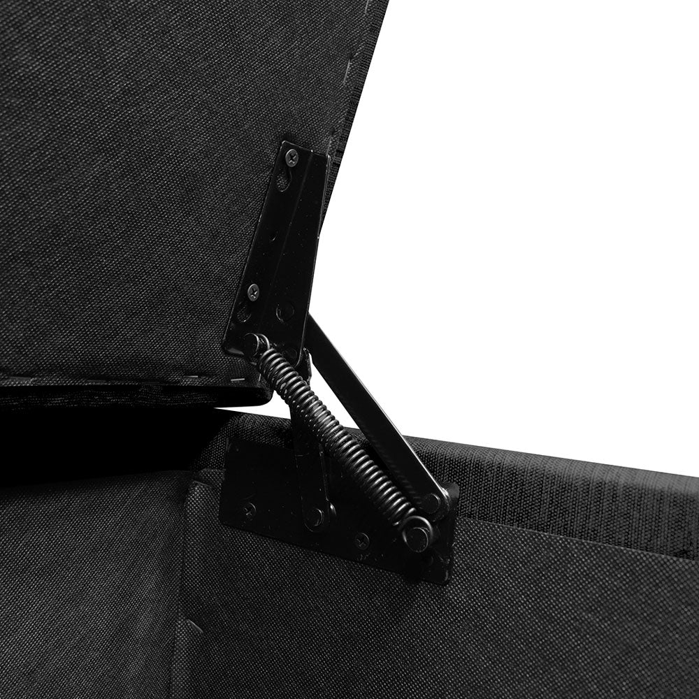 Puff Baúl Tela, Color Gris
